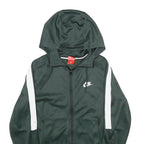 NIKE Mens Green & White Hooded Zip Up Hoodie S Sports Casual Activewear