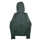 NIKE Mens Green & White Hooded Zip Up Hoodie S Sports Casual Activewear
