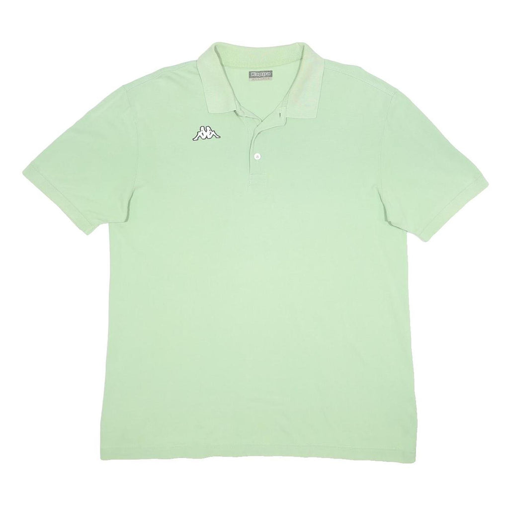 KAPPA Mens Green Short Sleeve Basic Polo Shirt 2XL Cotton Casual