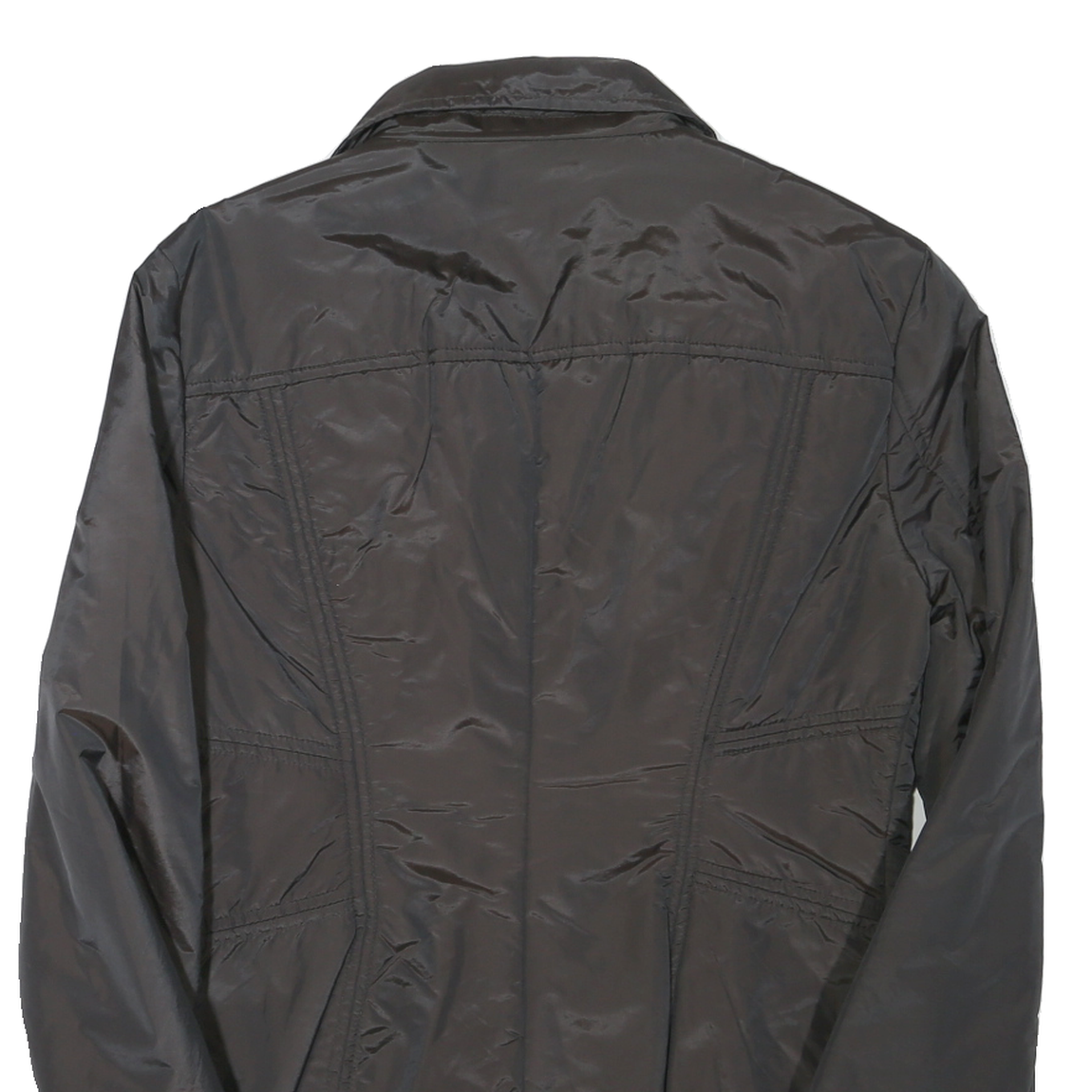 ZARA Womens Black Zip Jacket M Polyester Blend Plain Lightweight Stylish