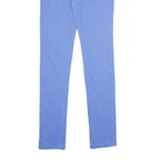 CLAIFORNIA & CO Womens Regular Fit Blue Trousers W25 L30 Cotton Blend Zip