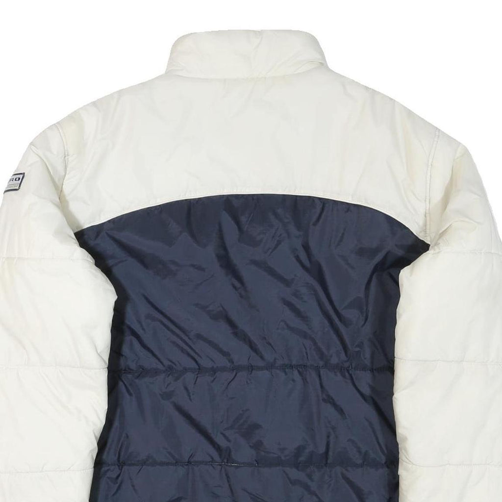 UMBRO Mens White & Navy Padded Zip Jacket XL Polyester Blend Casual Sportswear