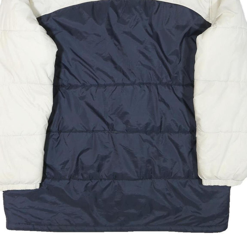 UMBRO Mens White & Navy Padded Zip Jacket XL Polyester Blend Casual Sportswear