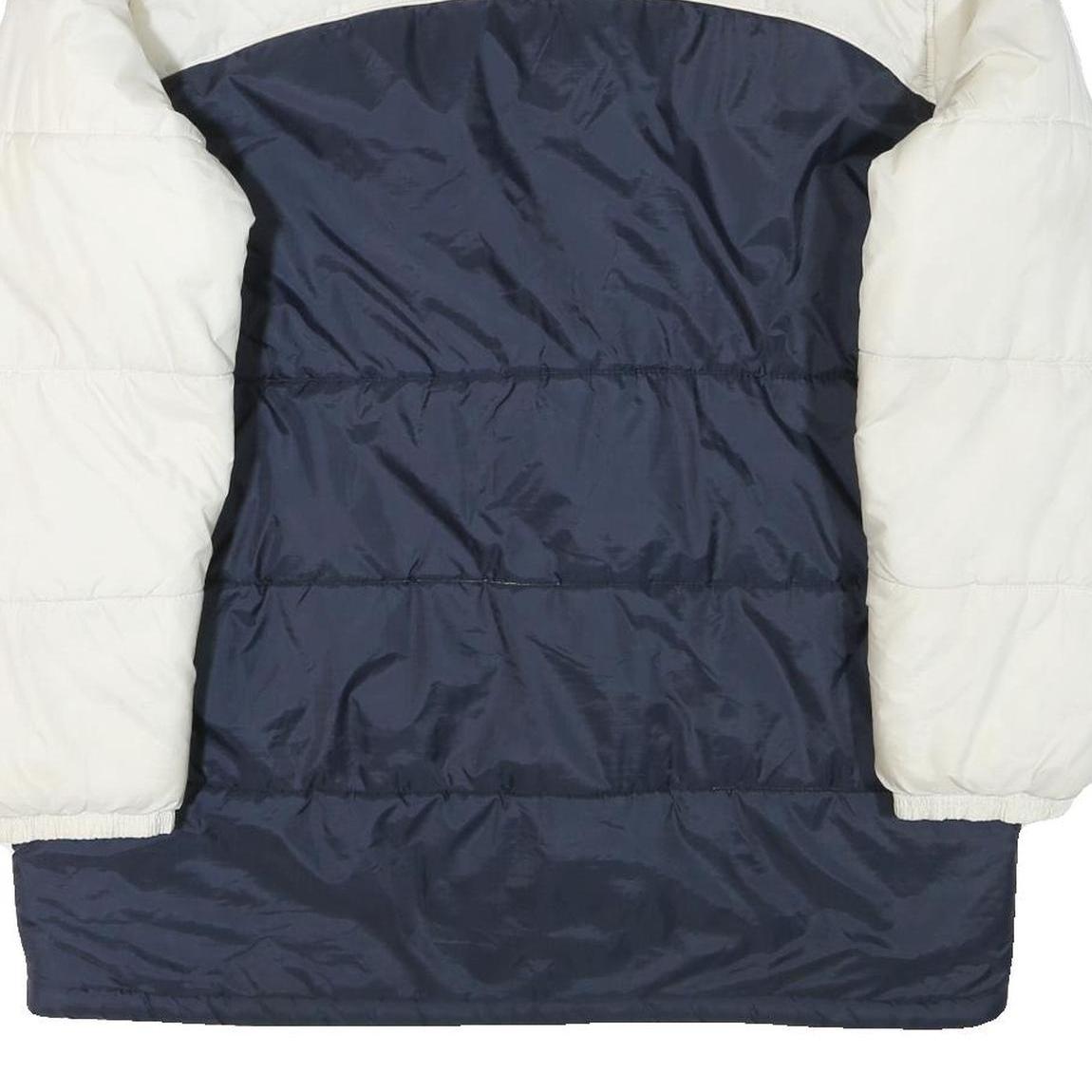 UMBRO Mens White & Navy Padded Zip Jacket XL Polyester Blend Casual Sportswear