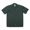 DICKIES Mens Green Work Shirt M Button Pocket Short Sleeve Durable