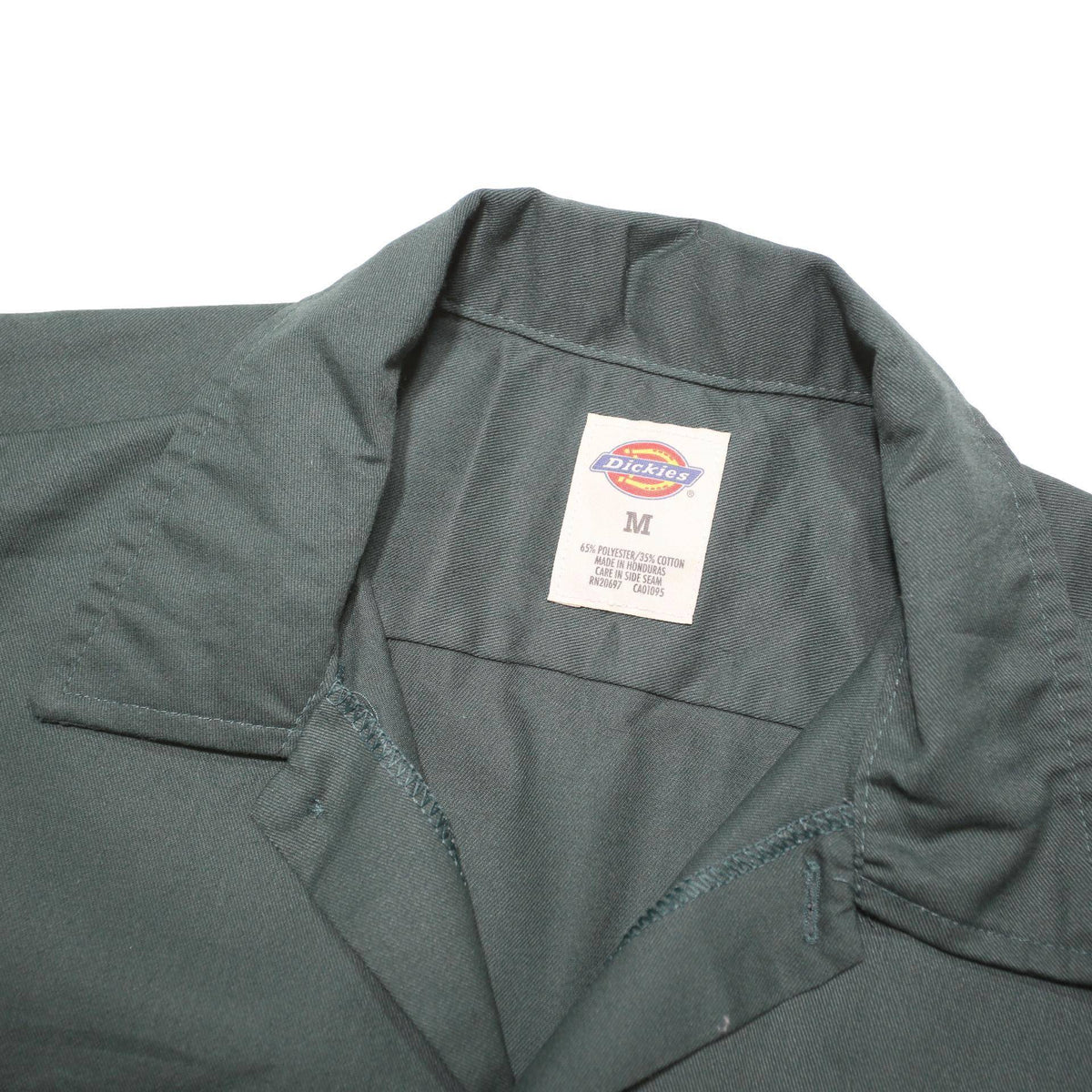 DICKIES Mens Green Work Shirt M Button Pocket Short Sleeve Durable