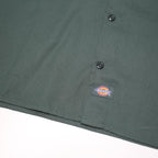 DICKIES Mens Green Work Shirt M Button Pocket Short Sleeve Durable