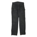 CARHARTT Mens Cotton Blend Black Regular Straight Trousers W30 L32 Workwear Zip