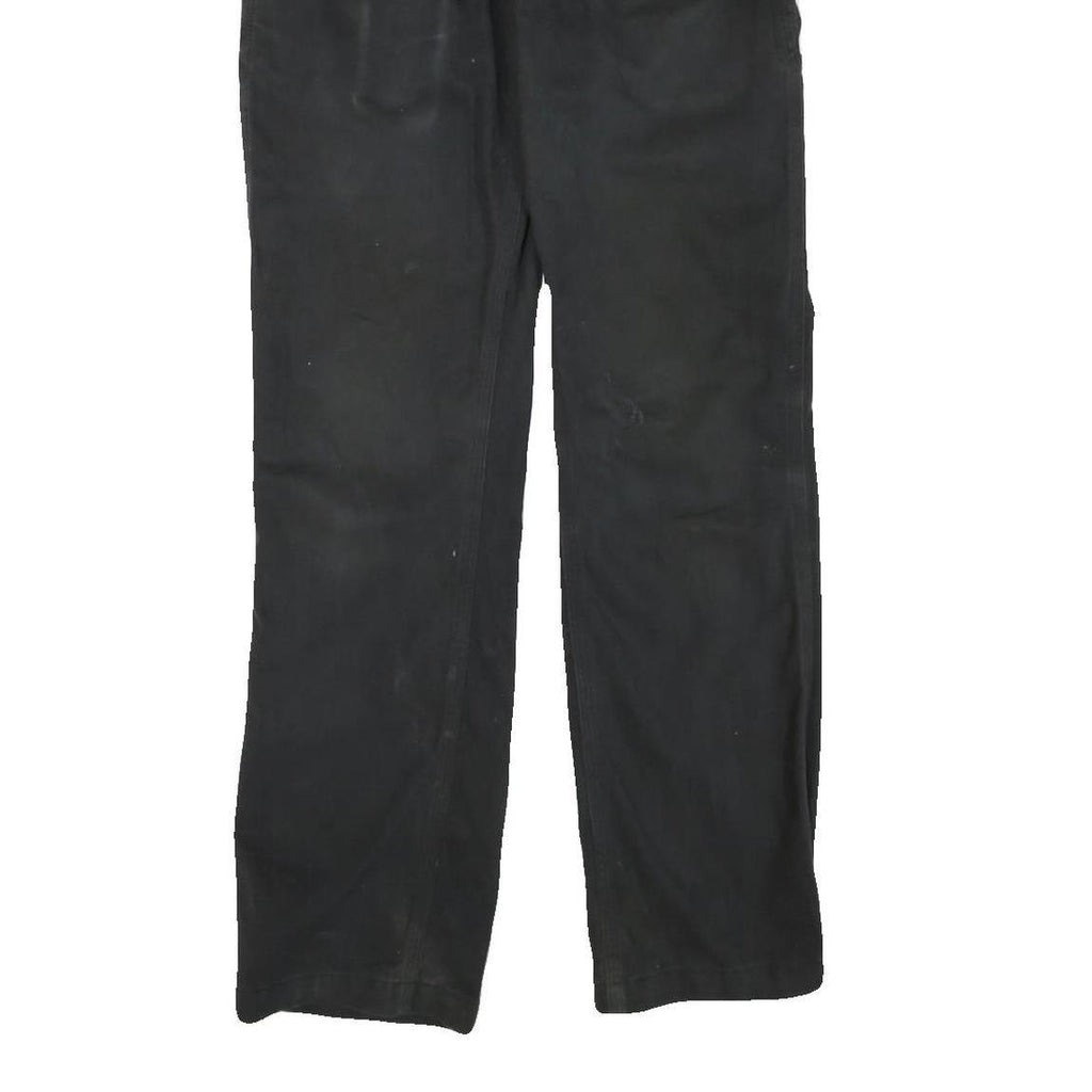 CARHARTT Mens Cotton Blend Black Regular Straight Trousers W30 L32 Workwear Zip