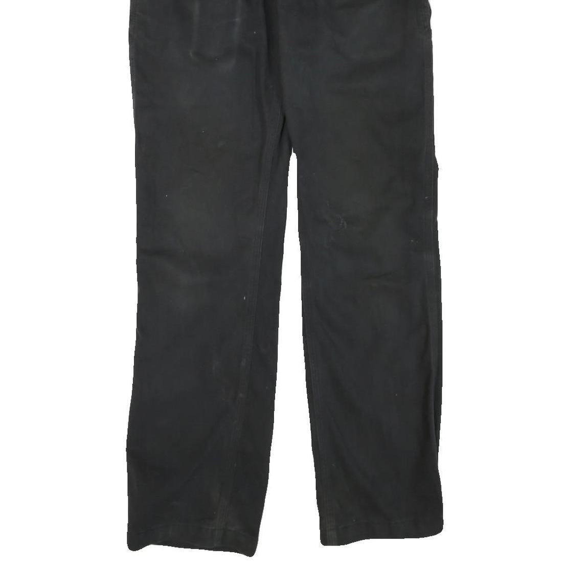 CARHARTT Mens Cotton Blend Black Regular Straight Trousers W30 L32 Workwear Zip
