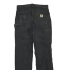CARHARTT Mens Cotton Blend Black Regular Straight Trousers W30 L32 Workwear Zip