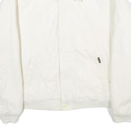 WRANGLER Mens White Cotton Zip Jacket XL Plain Casual Classic Outerwear