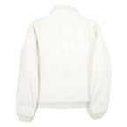 WRANGLER Mens White Cotton Zip Jacket XL Plain Casual Classic Outerwear