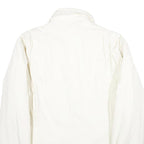 WRANGLER Mens White Cotton Zip Jacket XL Plain Casual Classic Outerwear