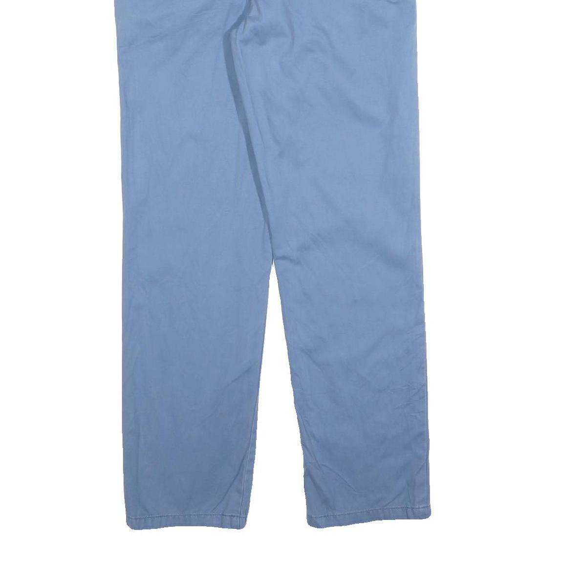 TOMMY HILFIGER Mens Cotton Blend Blue Regular Fit Straight Trousers W29 L30