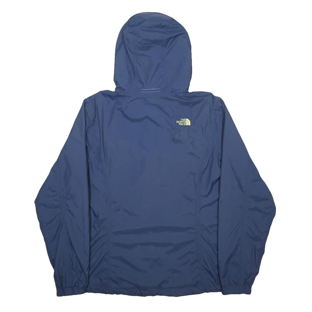 THE NORTH FACE Womens Blue & Lime Hooded Zip Jacket XL Nylon Outdoor Rain