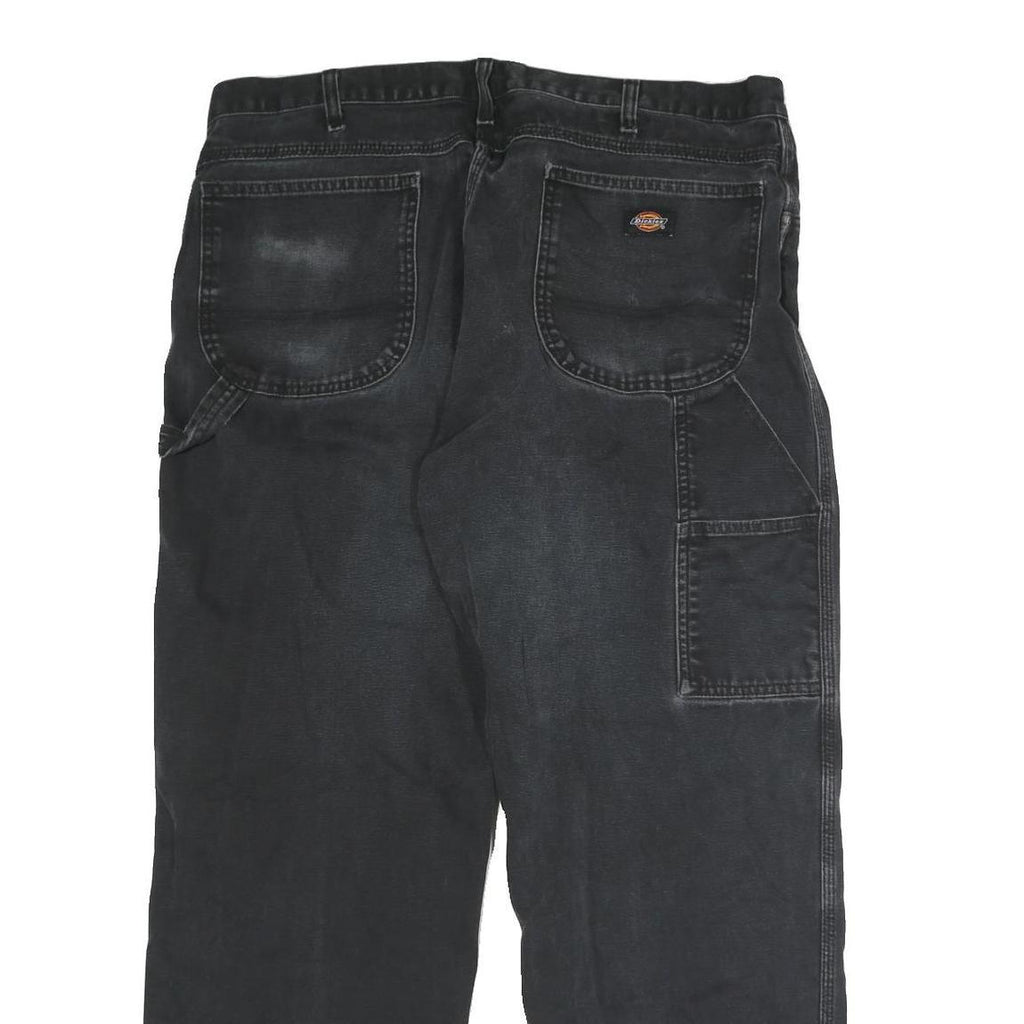 DICKIES Mens Regular Fit Blue Jeans Cotton Blend Button W38 L30 Workwear Denim