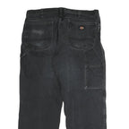 DICKIES Mens Regular Fit Blue Jeans Cotton Blend Button W38 L30 Workwear Denim