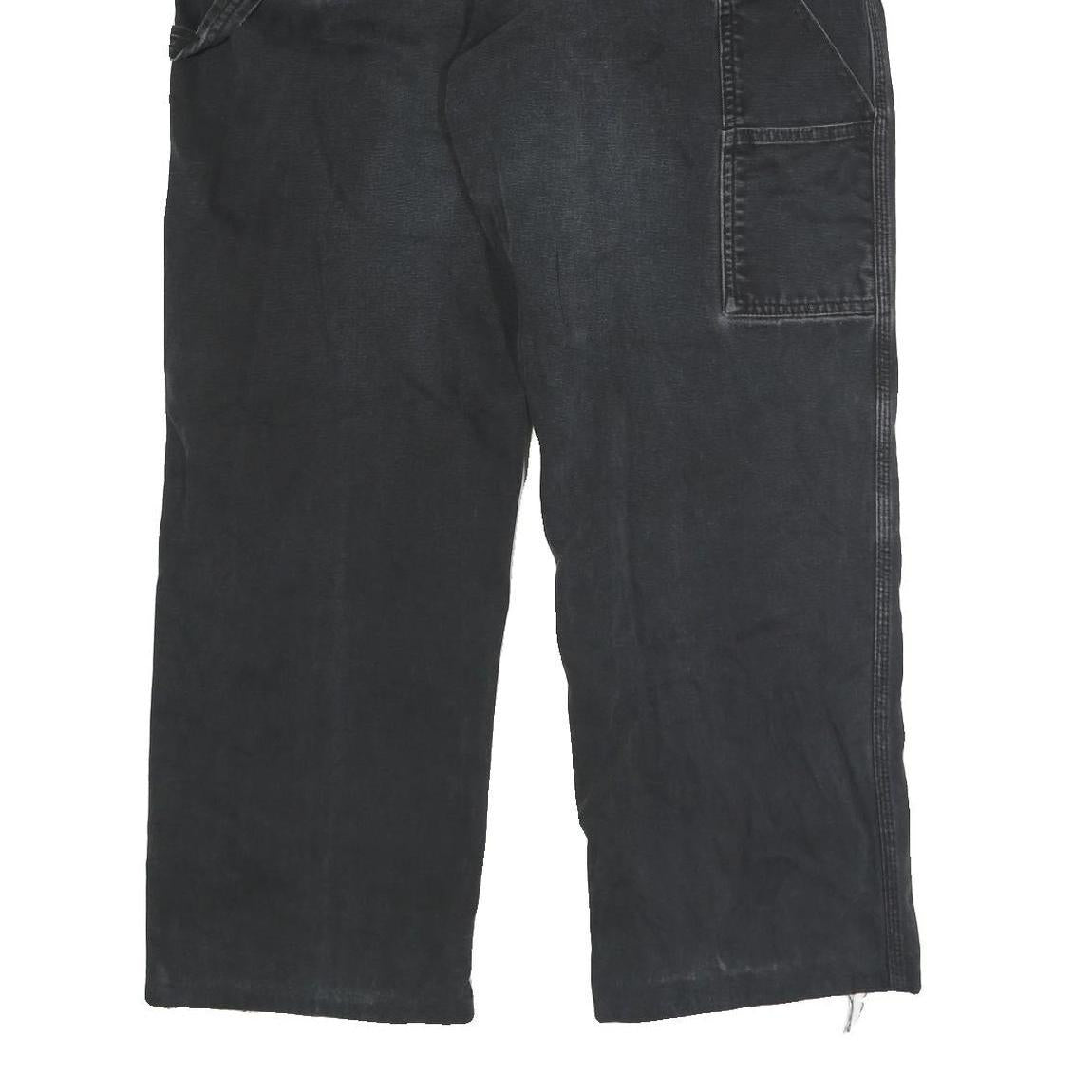 DICKIES Mens Regular Fit Blue Jeans Cotton Blend Button W38 L30 Workwear Denim