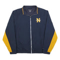 CHAMPION Mens Navy & Yellow Zip Jacket L Polyester Blend Navy Print Sportswear