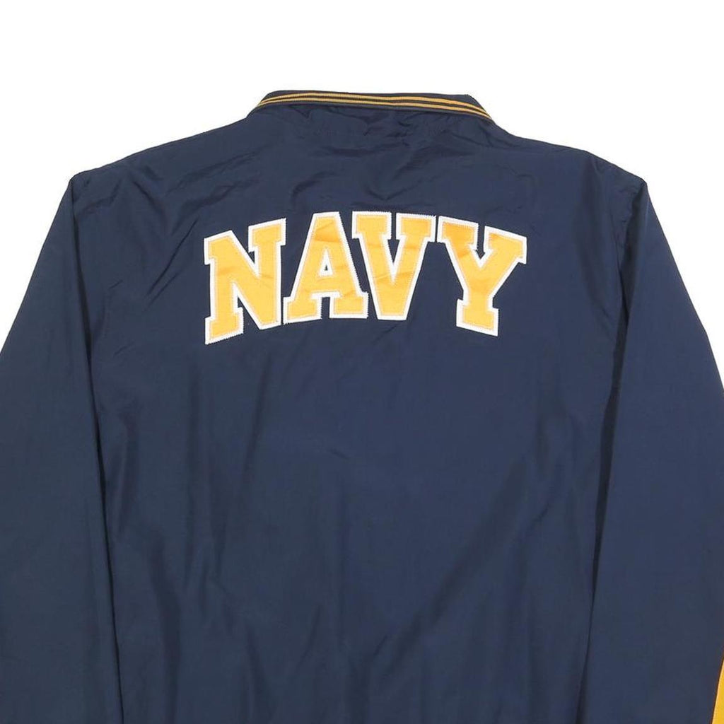 CHAMPION Mens Navy & Yellow Zip Jacket L Polyester Blend Navy Print Sportswear