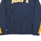 CHAMPION Mens Navy & Yellow Zip Jacket L Polyester Blend Navy Print Sportswear