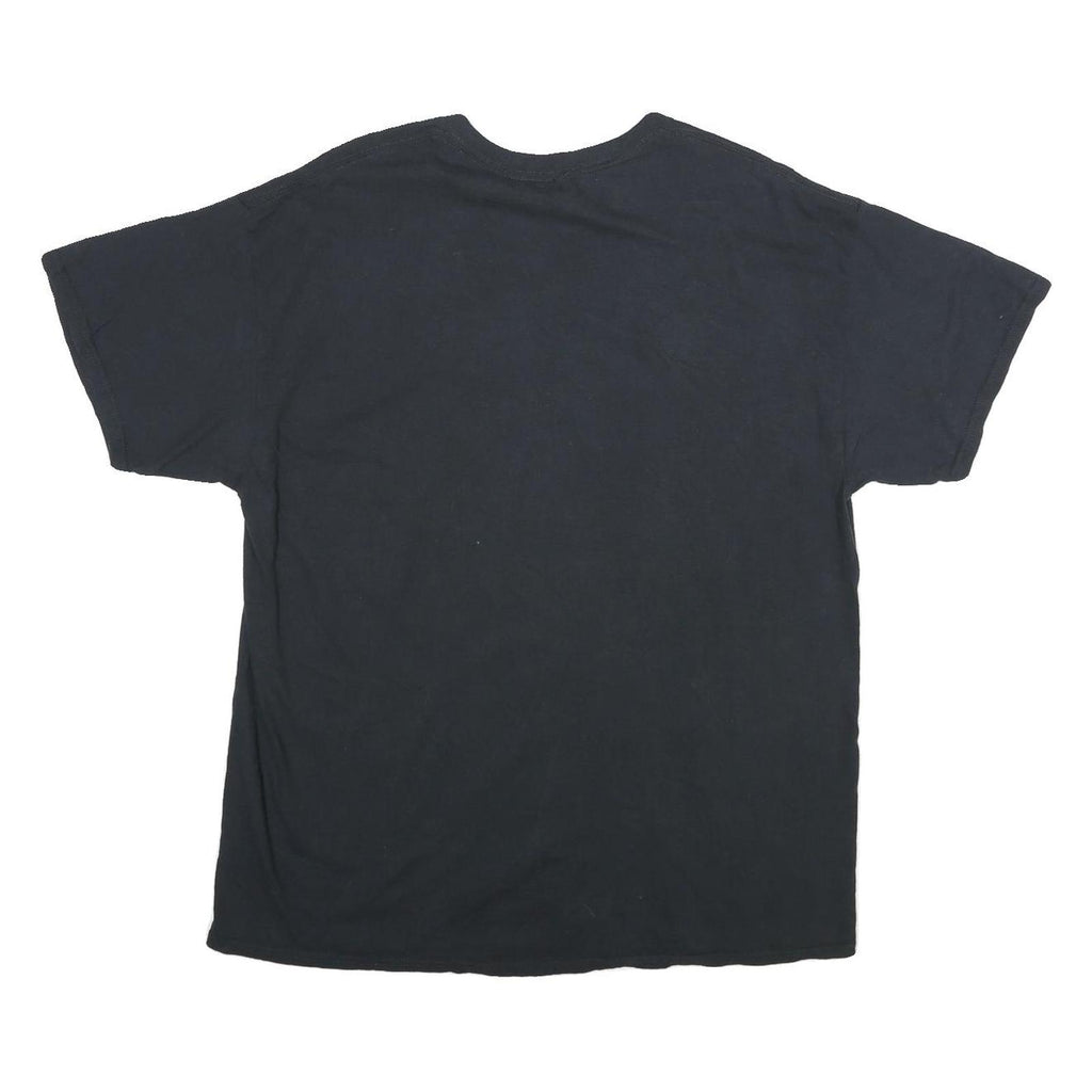 DOM Mens Black XL Cotton Graphic T-Shirt Short Sleeve Crew Neck Tiger Print