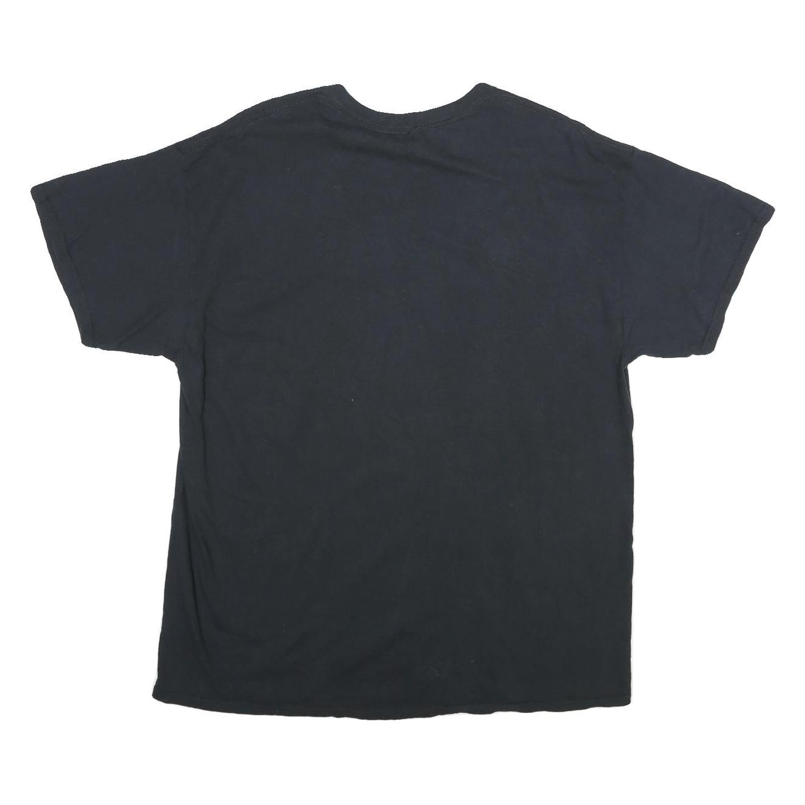 DOM Mens Black XL Cotton Graphic T-Shirt Short Sleeve Crew Neck Tiger Print