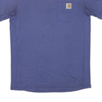 CARHARTT Mens Blue Pocket T-Shirt S Short Sleeve Crew Neck Workwear Logo