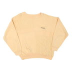 Mens Beige Sweatshirt Crew Neck M Cotton Blend Textured Panel SWETS by meriboso