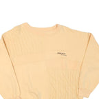 Mens Beige Sweatshirt Crew Neck M Cotton Blend Textured Panel SWETS by meriboso