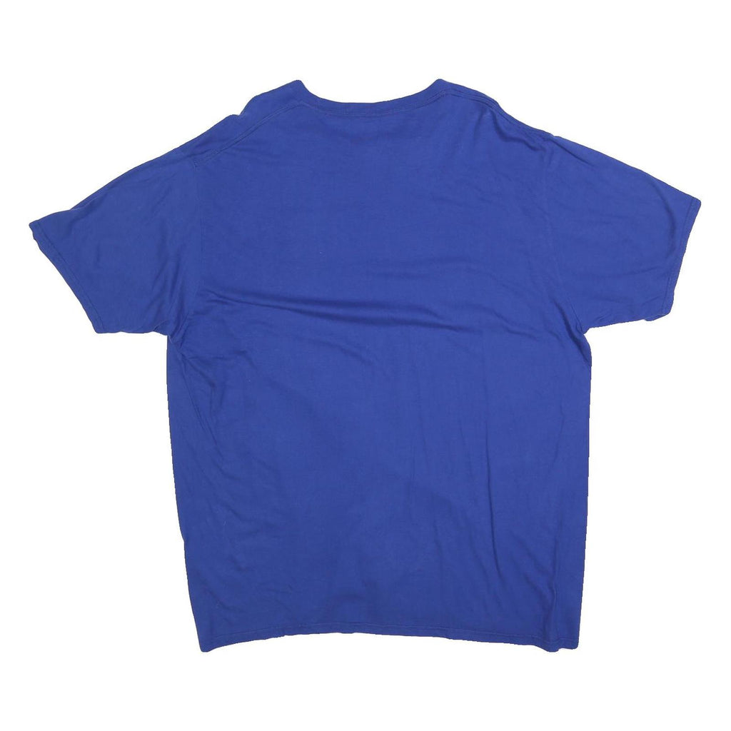 MLB Mens Blue Cubs Graphic T-Shirt 2XL Short Sleeve Crew Neck Cotton Blend