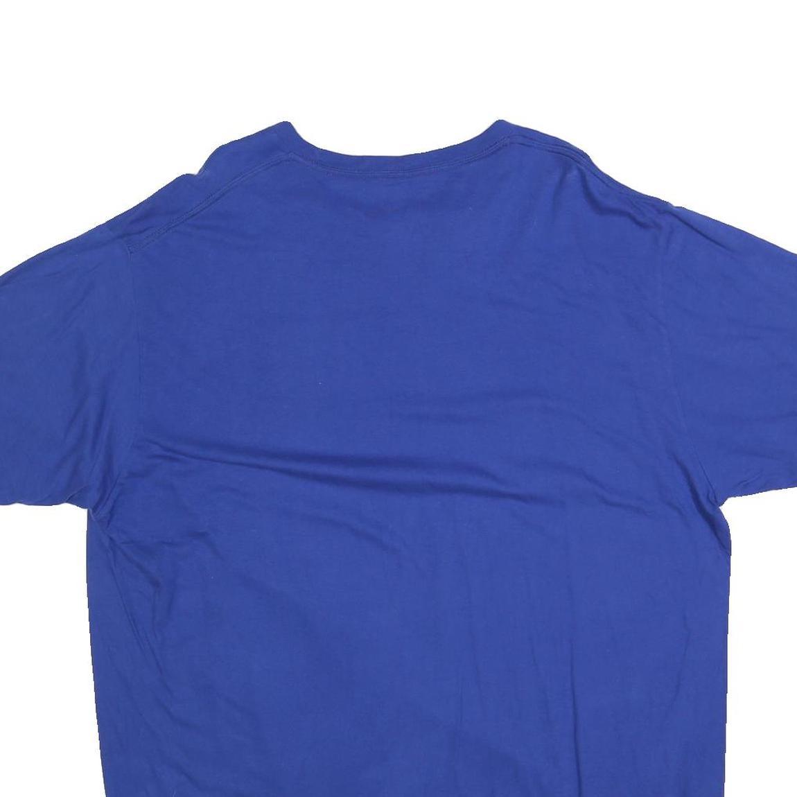 MLB Mens Blue Cubs Graphic T-Shirt 2XL Short Sleeve Crew Neck Cotton Blend