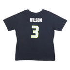 MAJESTIC Womens Blue Seattle Seahawks Wilson Graphic T-Shirt M Short Sleeve Crew