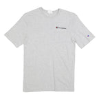 CHAMPION Mens Grey S T-Shirt Short Sleeve Crew Neck Cotton Blend Classic Logo
