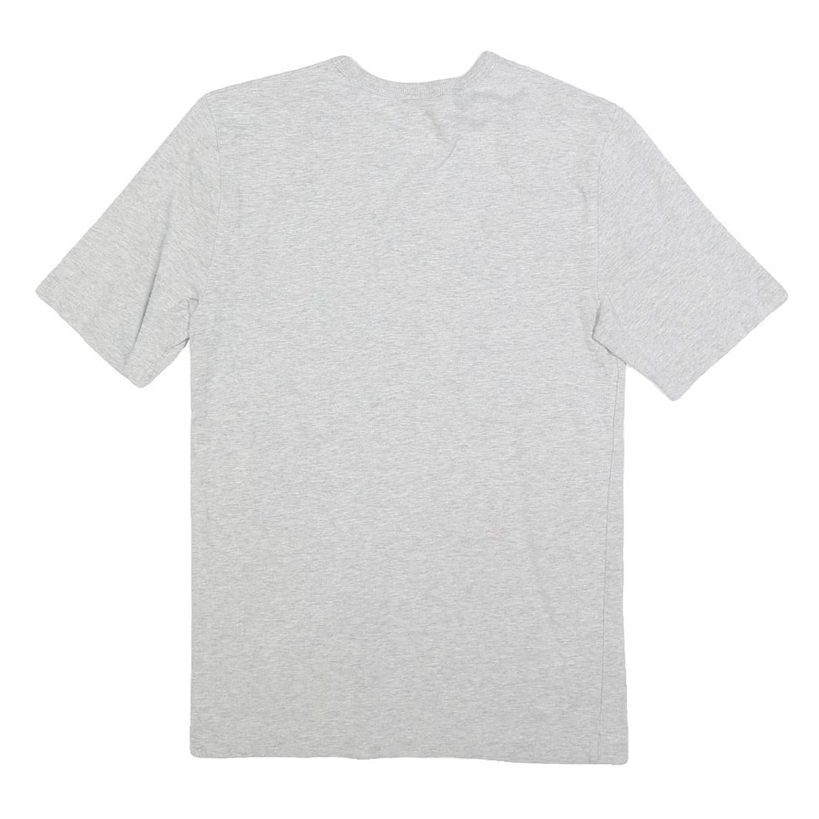 CHAMPION Mens Grey S T-Shirt Short Sleeve Crew Neck Cotton Blend Classic Logo