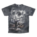 DELTA Mens Black Tie Dye Graphic T-Shirt M Short Sleeve Crew Neck Cotton