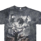 DELTA Mens Black Tie Dye Graphic T-Shirt M Short Sleeve Crew Neck Cotton