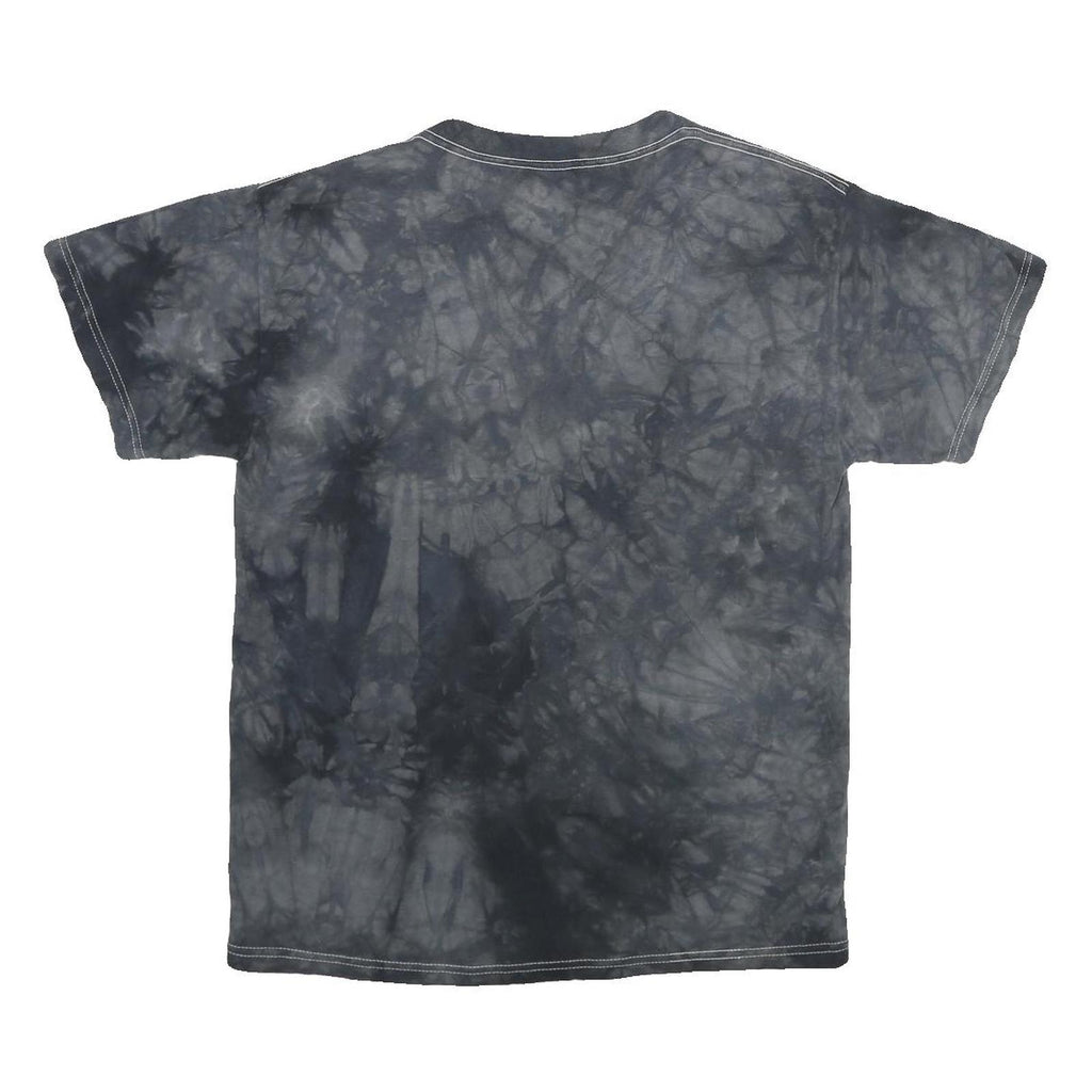 DELTA Mens Black Tie Dye Graphic T-Shirt M Short Sleeve Crew Neck Cotton