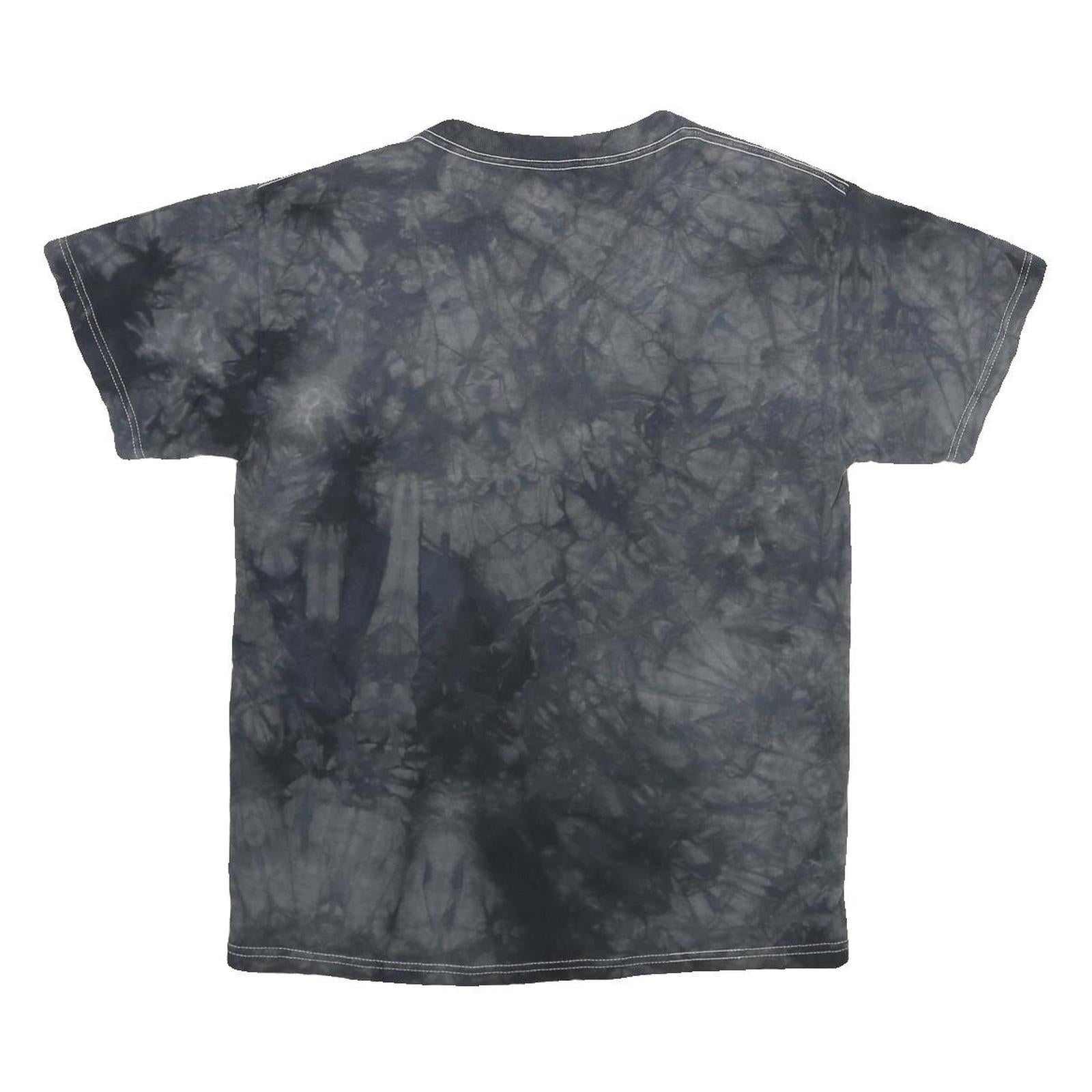DELTA Mens Black Tie Dye Graphic T-Shirt M Short Sleeve Crew Neck Cotton