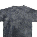 DELTA Mens Black Tie Dye Graphic T-Shirt M Short Sleeve Crew Neck Cotton