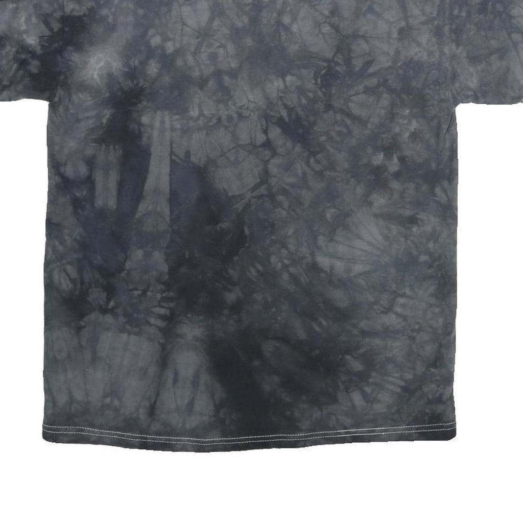 DELTA Mens Black Tie Dye Graphic T-Shirt M Short Sleeve Crew Neck Cotton