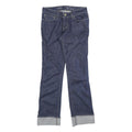 LEVI'S Womens Regular Blue Denim Rinse Fit Straight Leg Jeans W28 L30 Cuffed