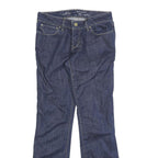 LEVI'S Womens Regular Blue Denim Rinse Fit Straight Leg Jeans W28 L30 Cuffed