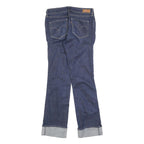 LEVI'S Womens Regular Blue Denim Rinse Fit Straight Leg Jeans W28 L30 Cuffed