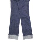 LEVI'S Womens Regular Blue Denim Rinse Fit Straight Leg Jeans W28 L30 Cuffed