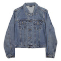 ATTITUDE Womens Blue Denim Jacket S Denim Button Casual Outerwear
