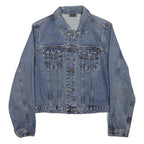 ATTITUDE Womens Blue Denim Jacket S Denim Button Casual Outerwear