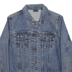 ATTITUDE Womens Blue Denim Jacket S Denim Button Casual Outerwear