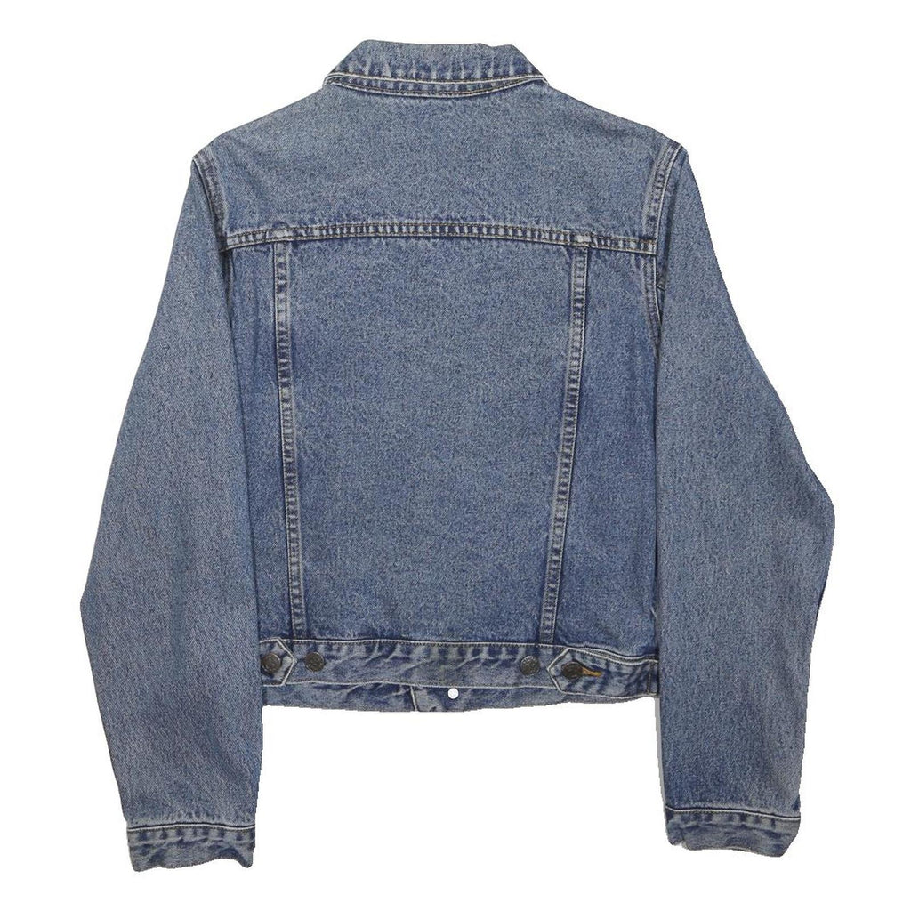 ATTITUDE Womens Blue Denim Jacket S Denim Button Casual Outerwear